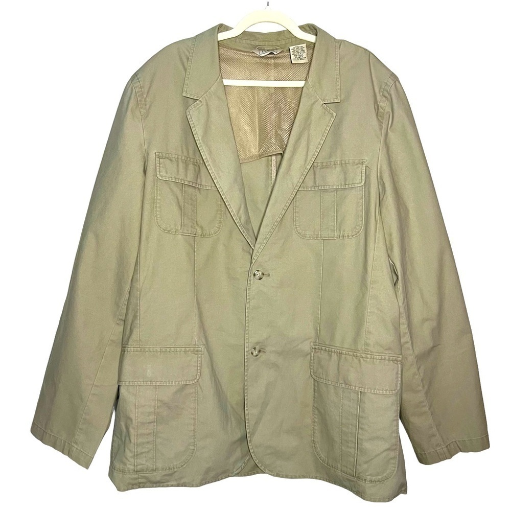 L.L. Bean Vintage Chore Field Utility Elbow Patches Jacket Size 52 Tall